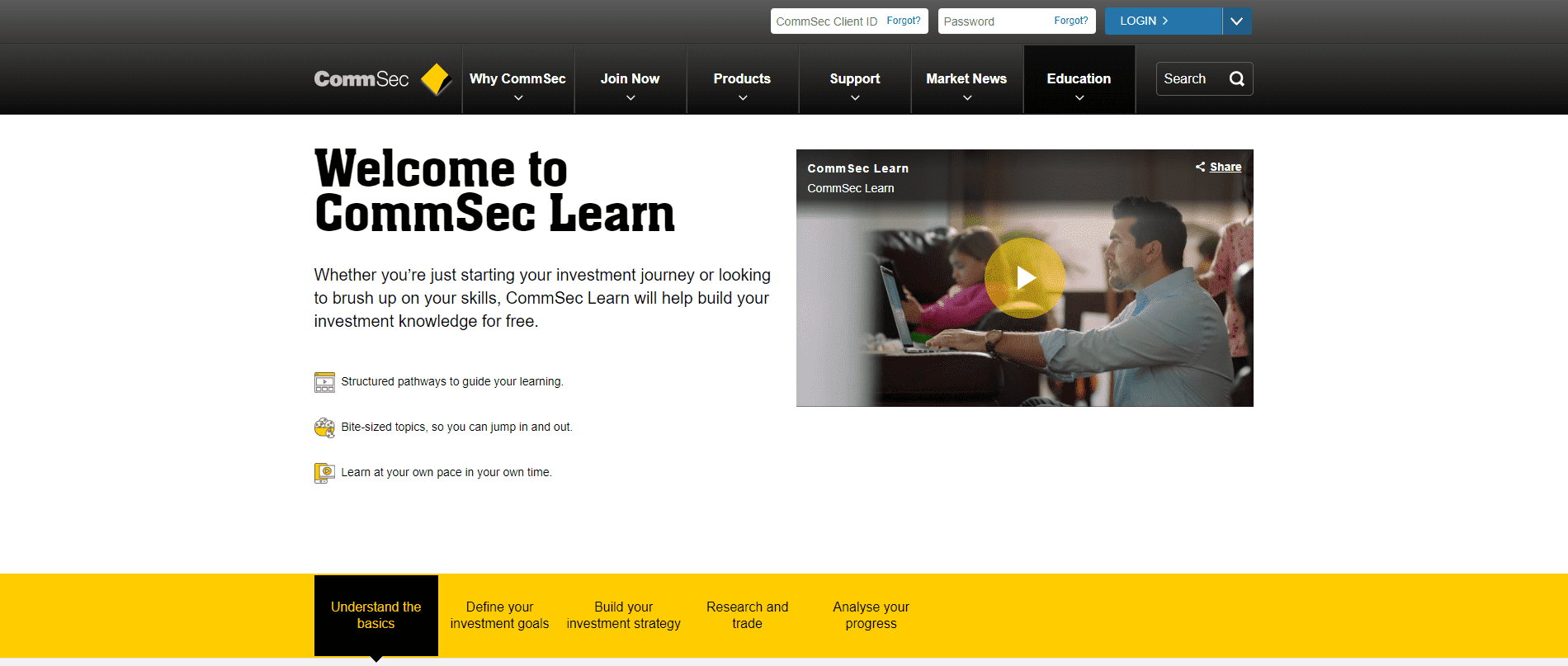CommSec Review CommSec Learn